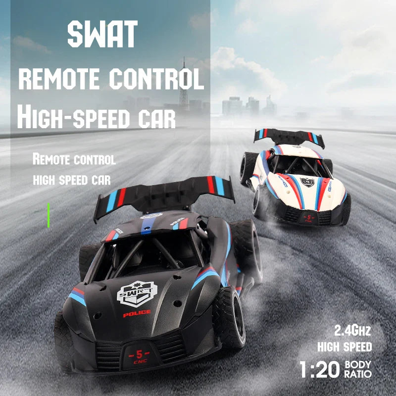HKM-598099 1:20 Remote Control Police Car Toy - High-Speed Drift RC Vehicle for Kids Ages 5 and Up