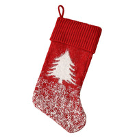 HKM-598291 Christmas Decorative Socks with Elk, House, Tree, Snowflake Designs - 42cm Long, 19cm Wide, Nylon Material
