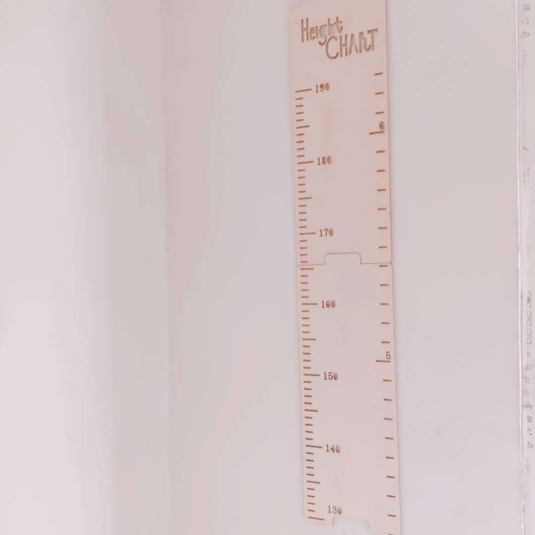 KTX-598355 Nordic Style Wooden Height Ruler Wall Sticker for Kids - Eco-Friendly Design