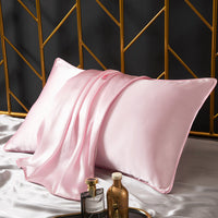 HKM-598483 25M Mulberry Silk Pillowcase - 48x74cm Modern Simplicity White