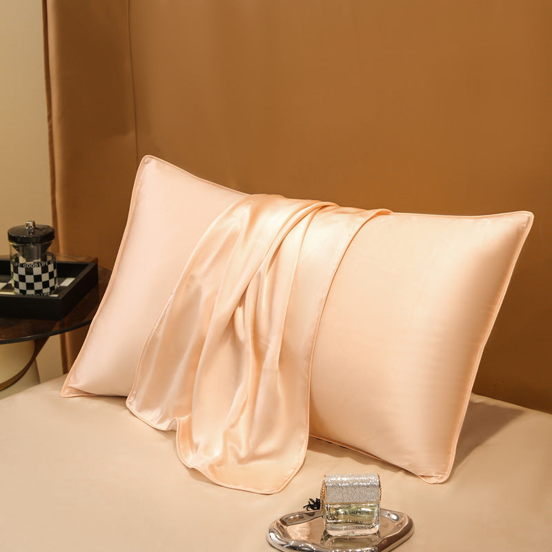 HKM-598483 25M Mulberry Silk Pillowcase - 48x74cm Modern Simplicity White