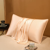 HKM-598483 25M Mulberry Silk Pillowcase - 48x74cm Modern Simplicity White