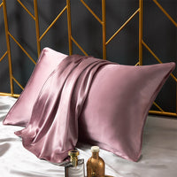 HKM-598483 25M Mulberry Silk Pillowcase - 48x74cm Modern Simplicity White