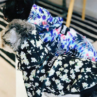 HKM-598483 Cozy Space Cotton Pet Dog Hoodie with Leaf & Black Trembling Design