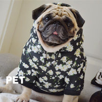 HKM-598483 Cozy Space Cotton Pet Dog Hoodie with Leaf & Black Trembling Design