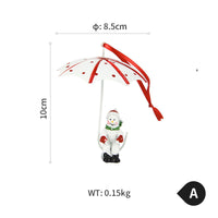 HKM-598483 Iron Christmas Tree Ornaments - Snowman, Reindeer, and Elderly Characters