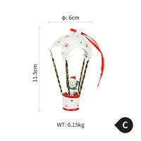 HKM-598483 Iron Christmas Tree Ornaments - Snowman, Reindeer, and Elderly Characters