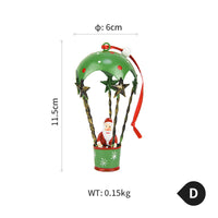 HKM-598483 Iron Christmas Tree Ornaments - Snowman, Reindeer, and Elderly Characters
