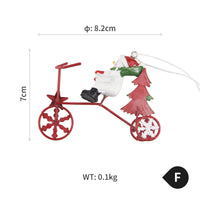 HKM-598483 Iron Christmas Tree Ornaments - Snowman, Reindeer, and Elderly Characters