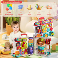 HKM-598483 Montessori Busy Board for Toddlers - Educational Sensory Fine Motor Skills Toy