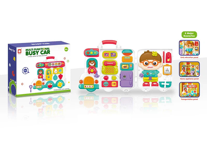 HKM-598483 Montessori Busy Board for Toddlers - Educational Sensory Fine Motor Skills Toy