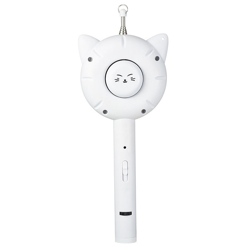 HKM-598611 Multifunctional Cat Teaser Stick with Laser and Cat Comb, Plastic, White/Yellow/Green