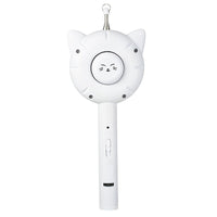 HKM-598611 Multifunctional Cat Teaser Stick with Laser and Cat Comb, Plastic, White/Yellow/Green