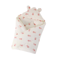 HKM-598675 Cotton Padded Baby Blanket with Animal Quilting Designs for Newborns - 90x90 cm