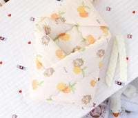 HKM-598675 Cotton Padded Baby Blanket with Animal Quilting Designs for Newborns - 90x90 cm