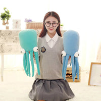 HKM-598739 45cm Plush Cartoon Octopus Doll Pillow for Infants - Available in Lake Blue, Red, and Royal Blue