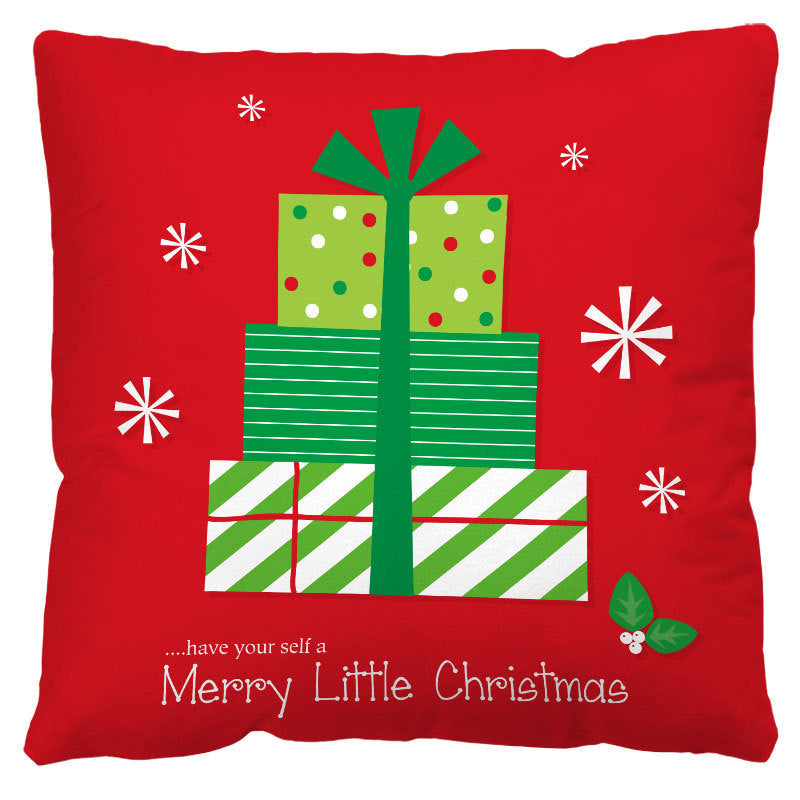 HKM-598803 Red and Black Plaid Christmas Plush Pillow Cover 45x45cm European American Style