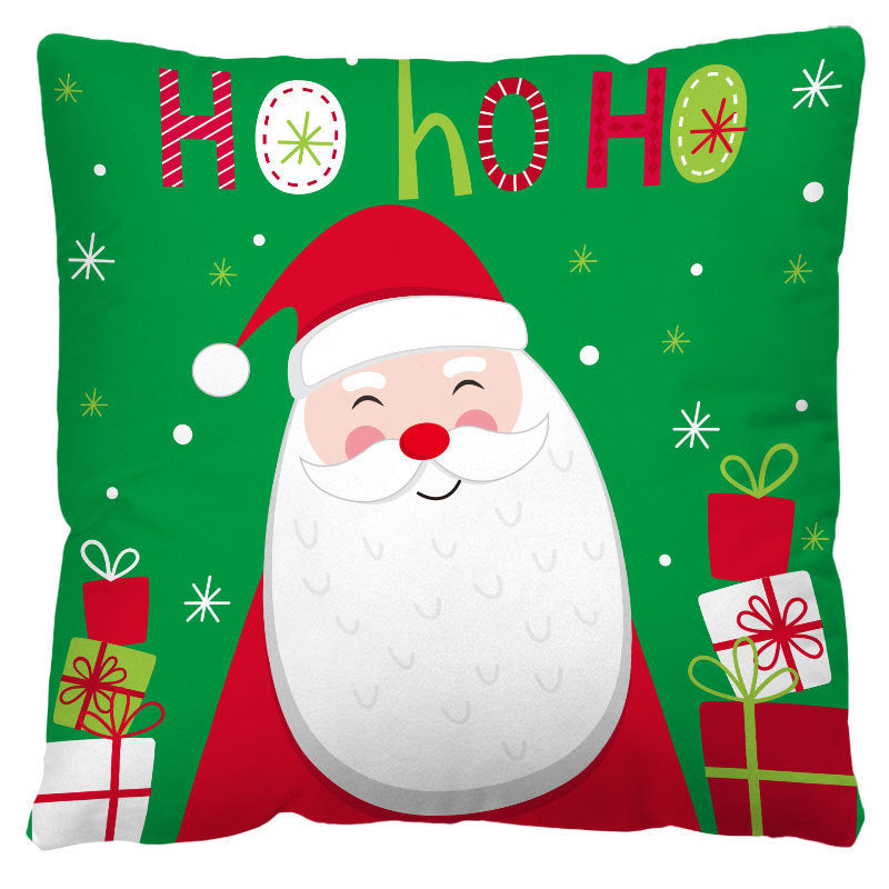 HKM-598803 Red and Black Plaid Christmas Plush Pillow Cover 45x45cm European American Style