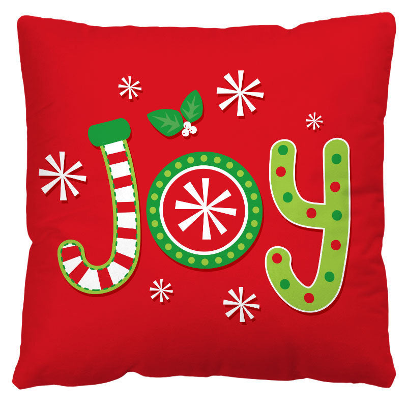 HKM-598803 Red and Black Plaid Christmas Plush Pillow Cover 45x45cm European American Style