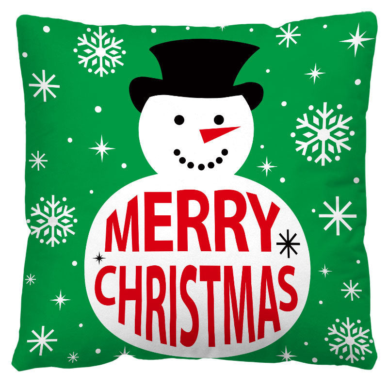 HKM-598803 Red and Black Plaid Christmas Plush Pillow Cover 45x45cm European American Style