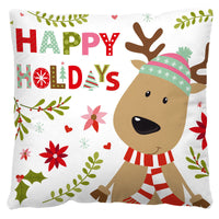 HKM-598803 Red and Black Plaid Christmas Plush Pillow Cover 45x45cm European American Style