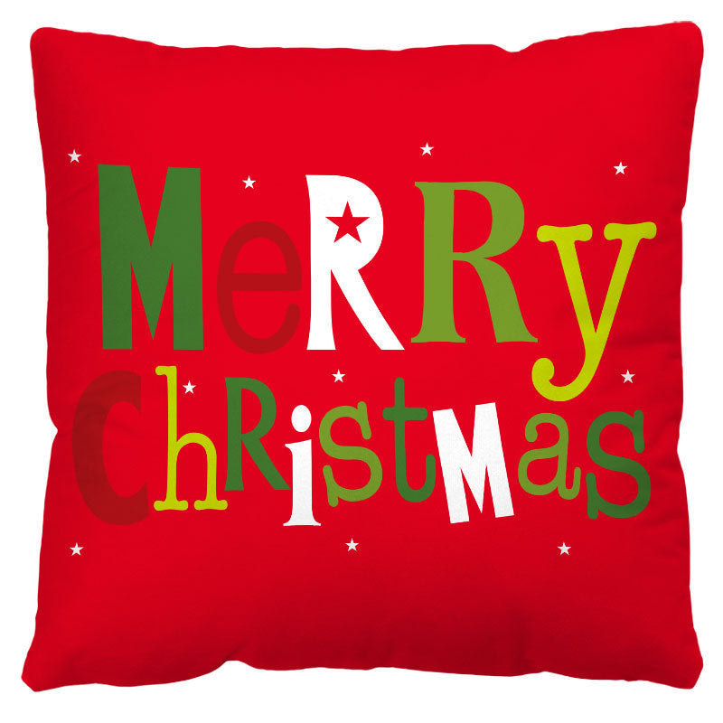 HKM-598803 Red and Black Plaid Christmas Plush Pillow Cover 45x45cm European American Style