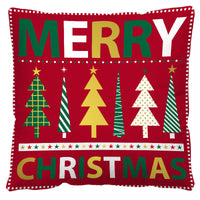 HKM-598803 Red and Black Plaid Christmas Plush Pillow Cover 45x45cm European American Style