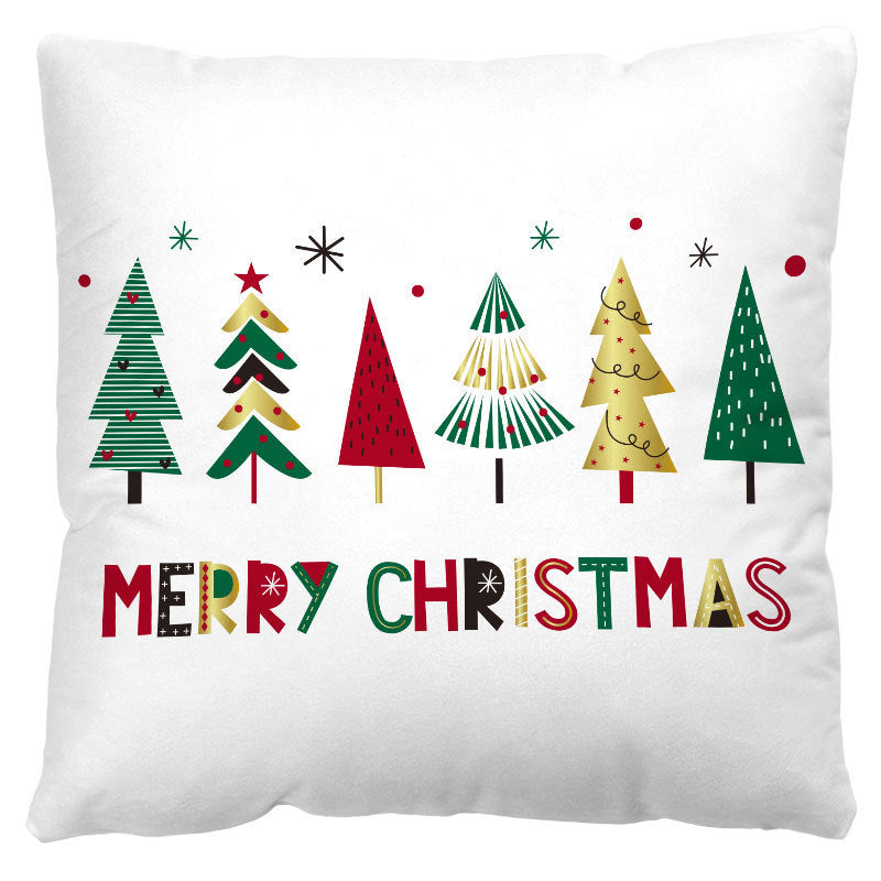 HKM-598803 Red and Black Plaid Christmas Plush Pillow Cover 45x45cm European American Style