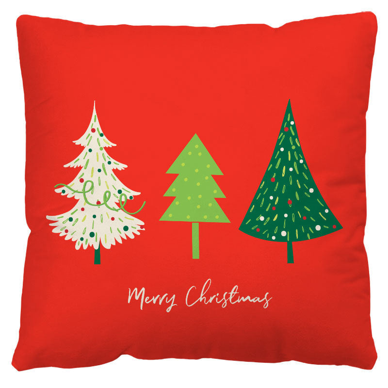 HKM-598803 Red and Black Plaid Christmas Plush Pillow Cover 45x45cm European American Style