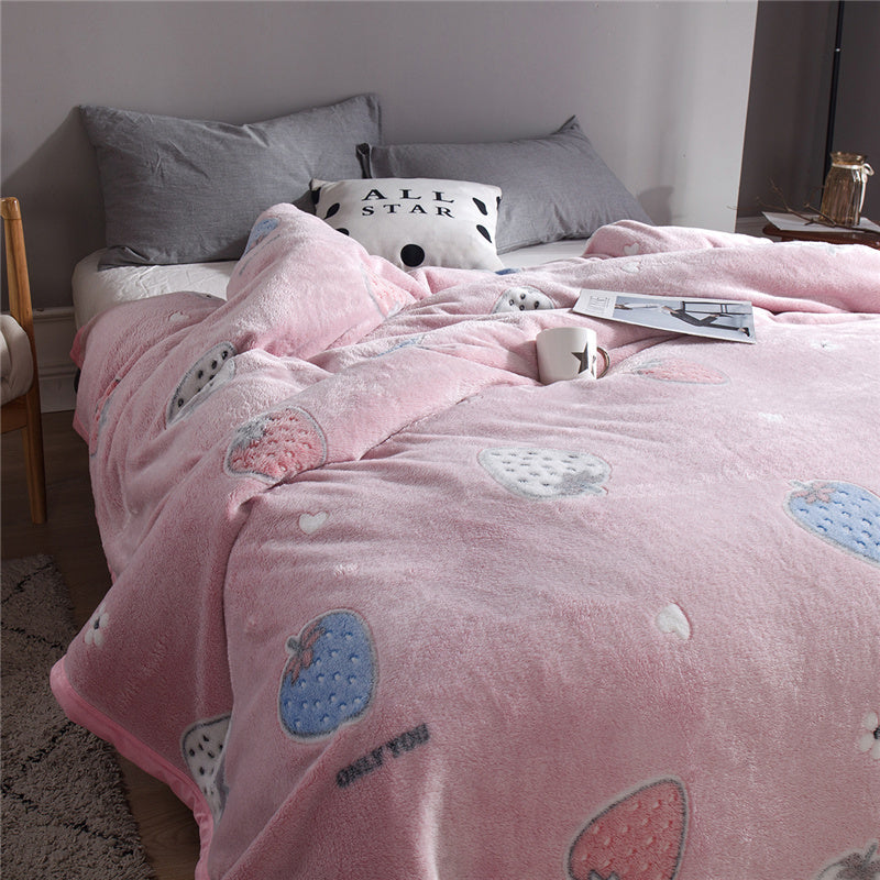 HKM-598995 Floral Polyester Summer Blanket - Multiple Sizes Available