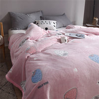 HKM-598995 Floral Polyester Summer Blanket - Multiple Sizes Available