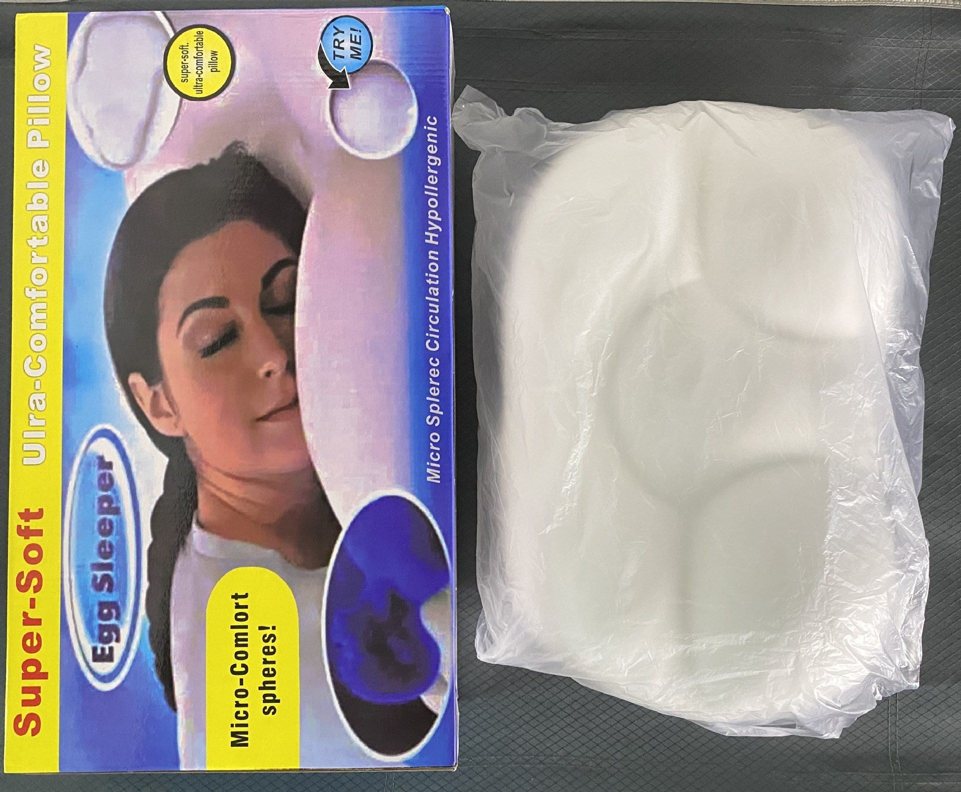 HKM-599123 Rectangular Memory Foam Pillow with 1-5 CM Adjustable Height - Soft Polyester Cover, White