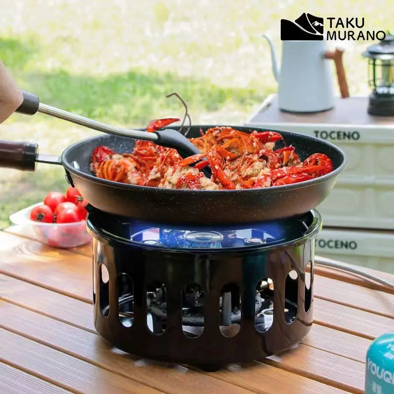 KTX-599187 Outdoor Seven Burner Gas Stove for Camping and Hiking