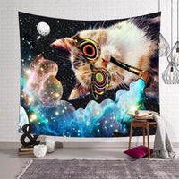 HKM-599379 Stoned Cat Polyester Tapestry for Unique Home Decor