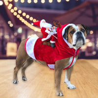 HKM-599443 Festive Santa Claus Costume for Large Dogs - Acrylic, Adjustable Fit, European and American Style