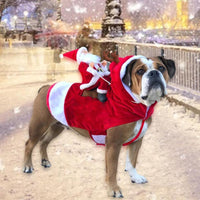 HKM-599443 Festive Santa Claus Costume for Large Dogs - Acrylic, Adjustable Fit, European and American Style