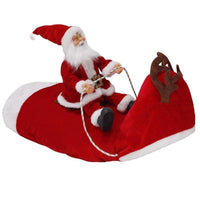 HKM-599443 Festive Santa Claus Costume for Large Dogs - Acrylic, Adjustable Fit, European and American Style