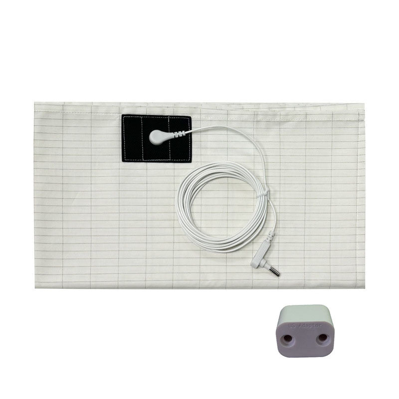 HKM-599507 Conductive Anti-Fatigue Bed Sheet in White - Silver Fiber Organic Cotton, Multiple Sizes Available