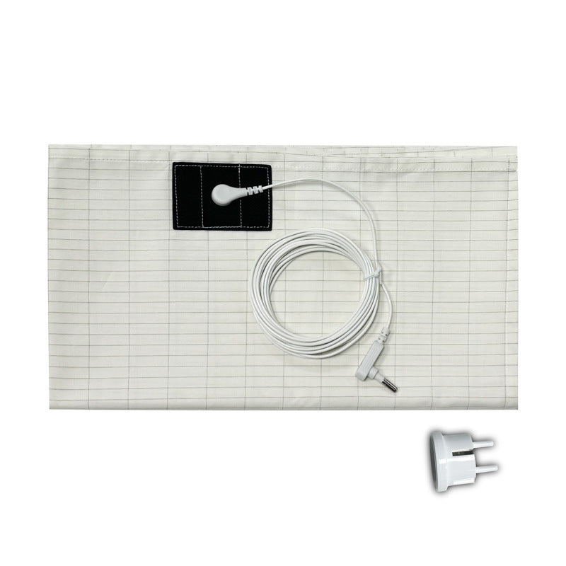 HKM-599507 Conductive Anti-Fatigue Bed Sheet in White - Silver Fiber Organic Cotton, Multiple Sizes Available