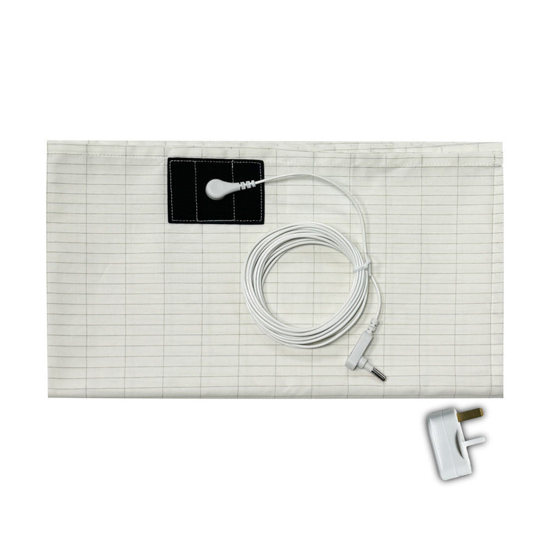 HKM-599507 Conductive Anti-Fatigue Bed Sheet in White - Silver Fiber Organic Cotton, Multiple Sizes Available
