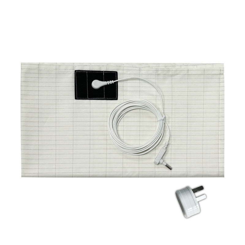 HKM-599507 Conductive Anti-Fatigue Bed Sheet in White - Silver Fiber Organic Cotton, Multiple Sizes Available