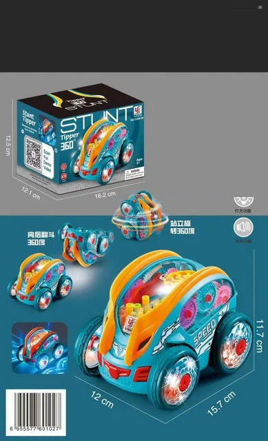 HKM-599635 Dynamic 360° Rotatable Four-Wheel Electric Stunt Car for Kids