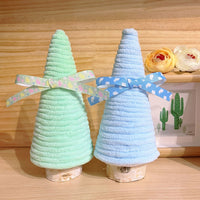 HKM-599635 Handmade Wool Plush Decorative Ornaments Set of 5 - Mint Cream, Light Blue, Light Purple, Light Pink, Light Yellow