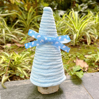 HKM-599635 Handmade Wool Plush Decorative Ornaments Set of 5 - Mint Cream, Light Blue, Light Purple, Light Pink, Light Yellow