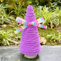 HKM-599635 Handmade Wool Plush Decorative Ornaments Set of 5 - Mint Cream, Light Blue, Light Purple, Light Pink, Light Yellow