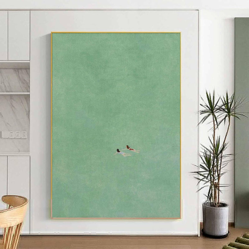 HKM-599763 Hand-Painted Ocean Themed Oil Painting for Modern Home Decor, Abstract Canvas Art, Various Sizes Available
