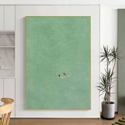 HKM-599763 Hand-Painted Ocean Themed Oil Painting for Modern Home Decor, Abstract Canvas Art, Various Sizes Available
