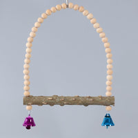 HKM-599763 Solid Wood Parrot Swing with Grinding Claw Toy in Various Sizes