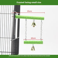 HKM-599763 Solid Wood Parrot Swing with Grinding Claw Toy in Various Sizes