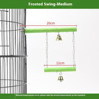 HKM-599763 Solid Wood Parrot Swing with Grinding Claw Toy in Various Sizes